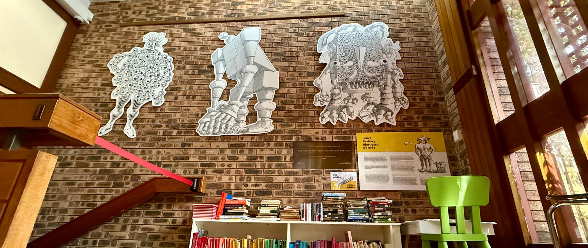 Konkurs plastyczny. Sala przyjęć interesantów. Grafiki - ilustracje do książki Lema. 3