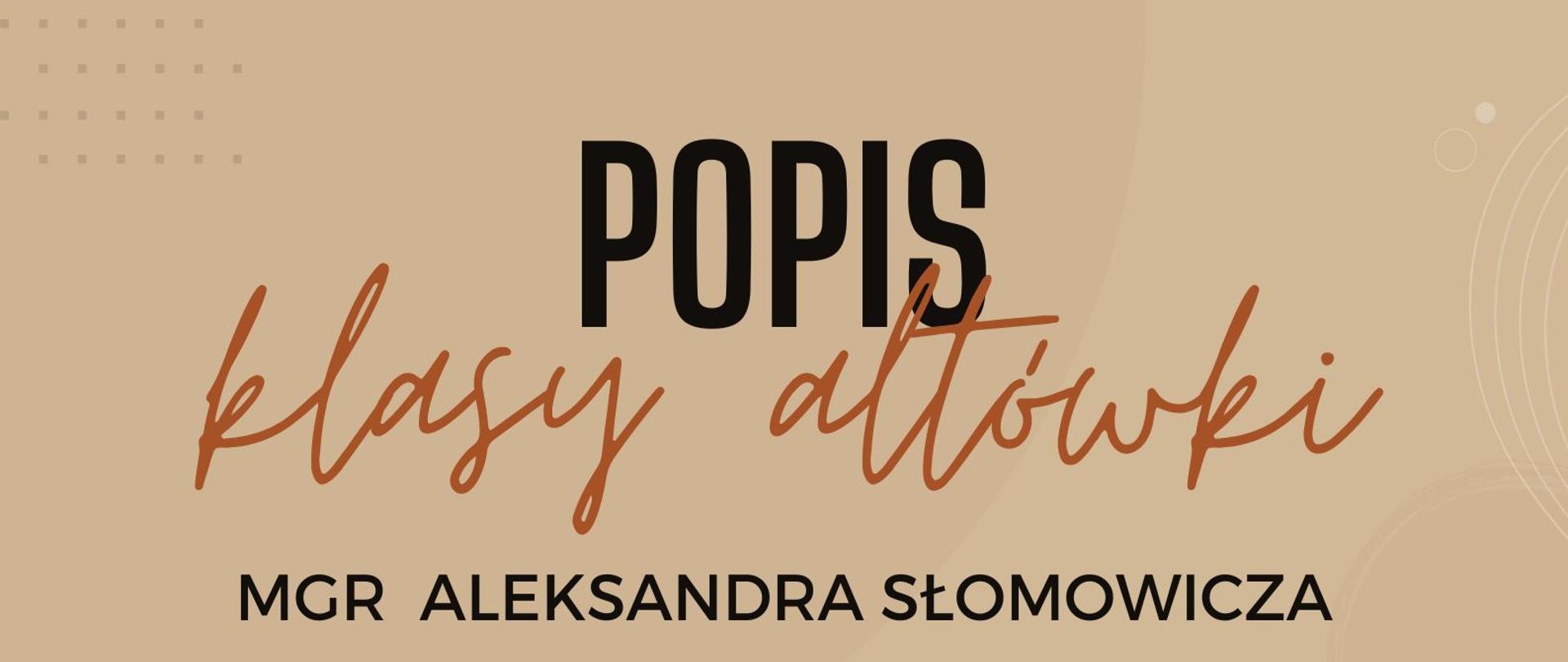 Plakat na popis klasy altówki mgr Aleksandra Słomowicza, który odbędzie się 17.04.2023r. o godzinie 16:30 w sali koncertowej Szkoły Muzycznej w Jastrzębiu-Zdroju. Wstęp Wolny. Na dole logo szkoły, sali koncertowej i logotypy Unii Europejskiej