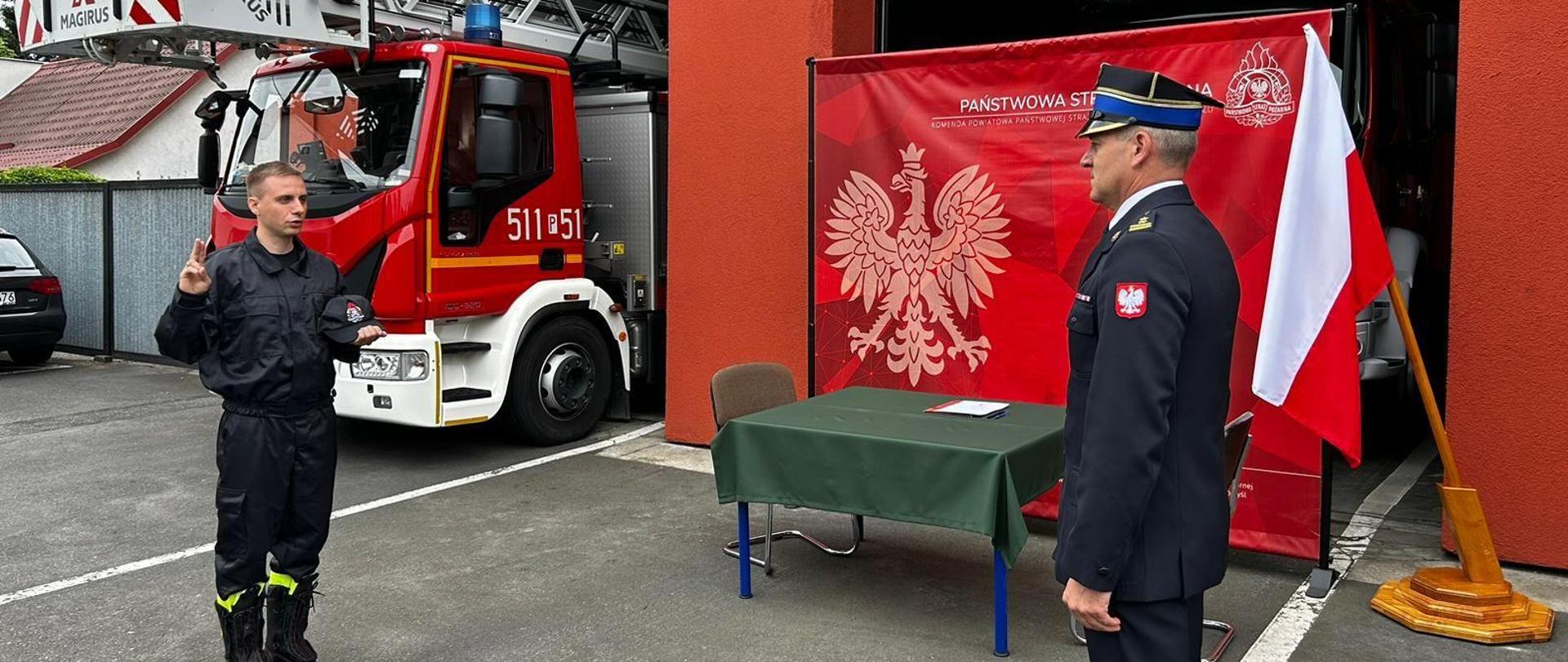 Ślubowanie nowego funkcjonariusza