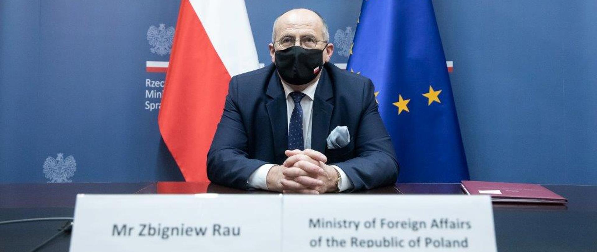 Ministrowie Rau i Przydacz wzięli udział w webinarium nt. Białorusi