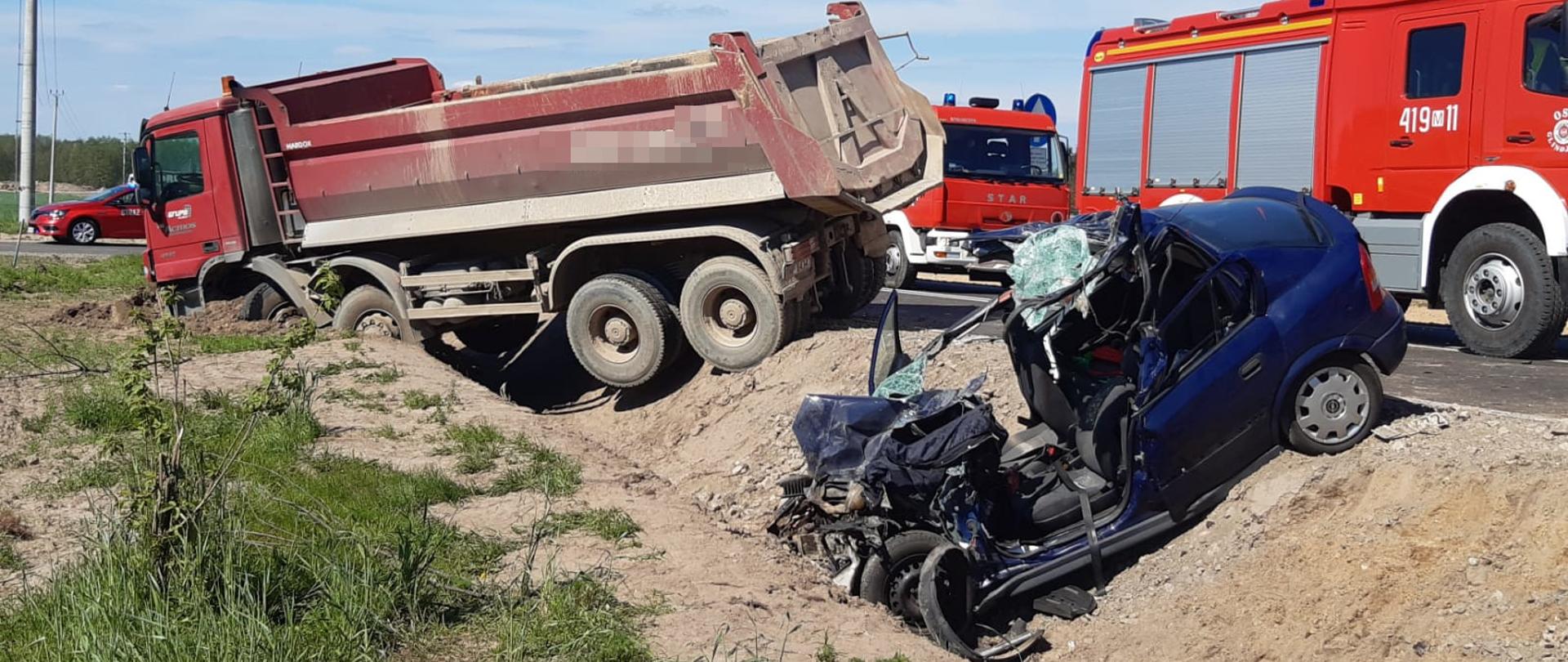 Wypadek na drodze krajowej nr 7