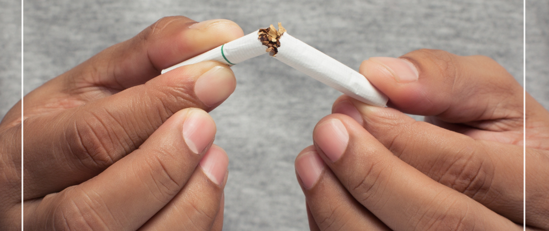 Zdjęcie przedstawiające przełamany papieros