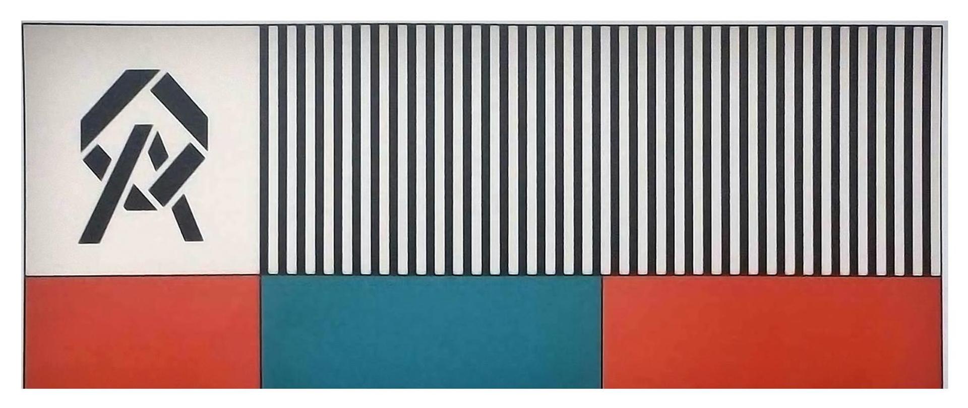 logo olimpiady artystycznej na geometrycznym tle