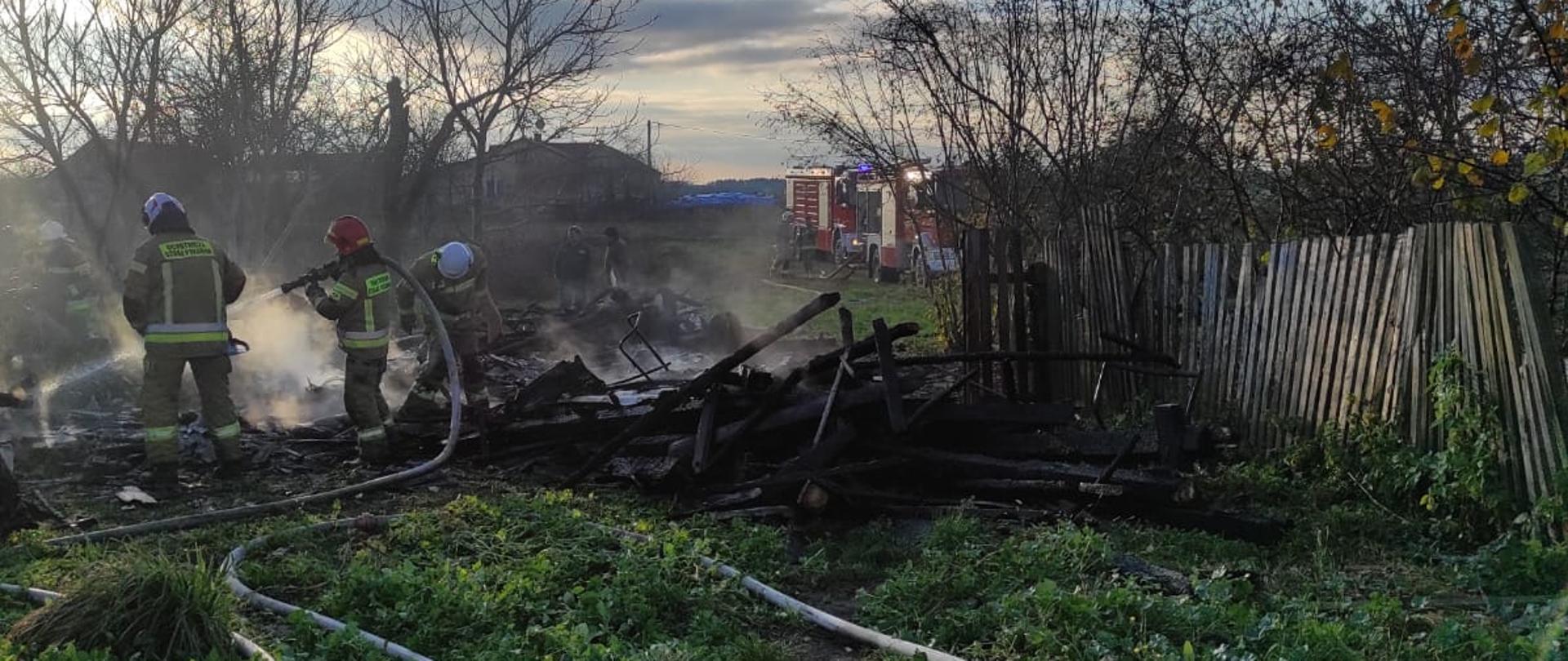 Pożar stodoły w Młocku