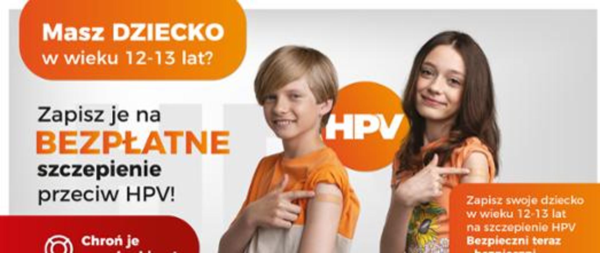 Plakat promujący szczepienia przeciw HPV