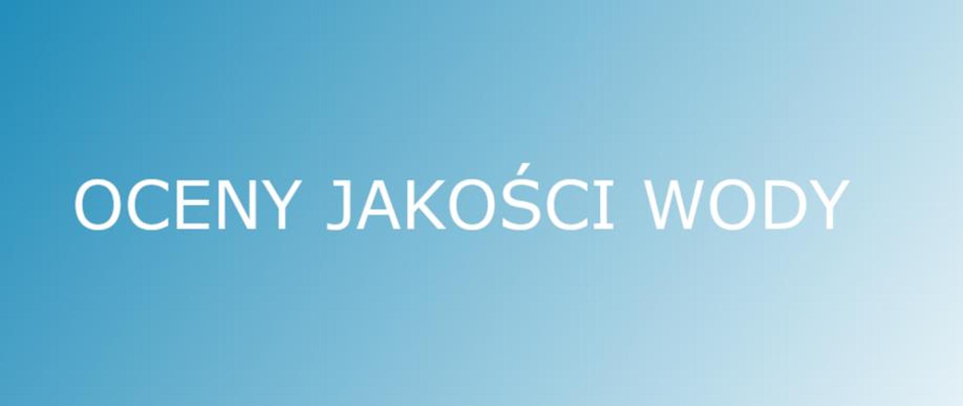 Ocena jakości wody