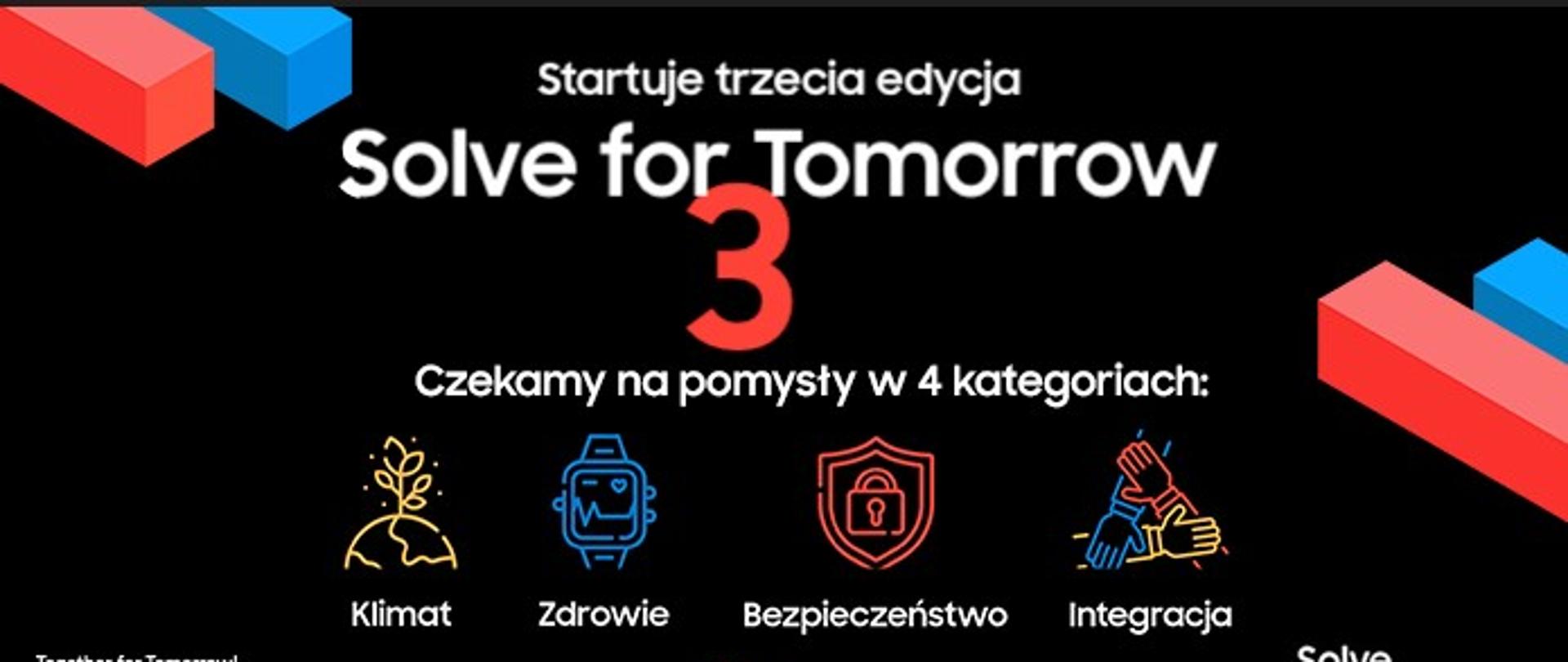 Plakat informacyjny o startującej III edycji programu Solve for Tomorrow