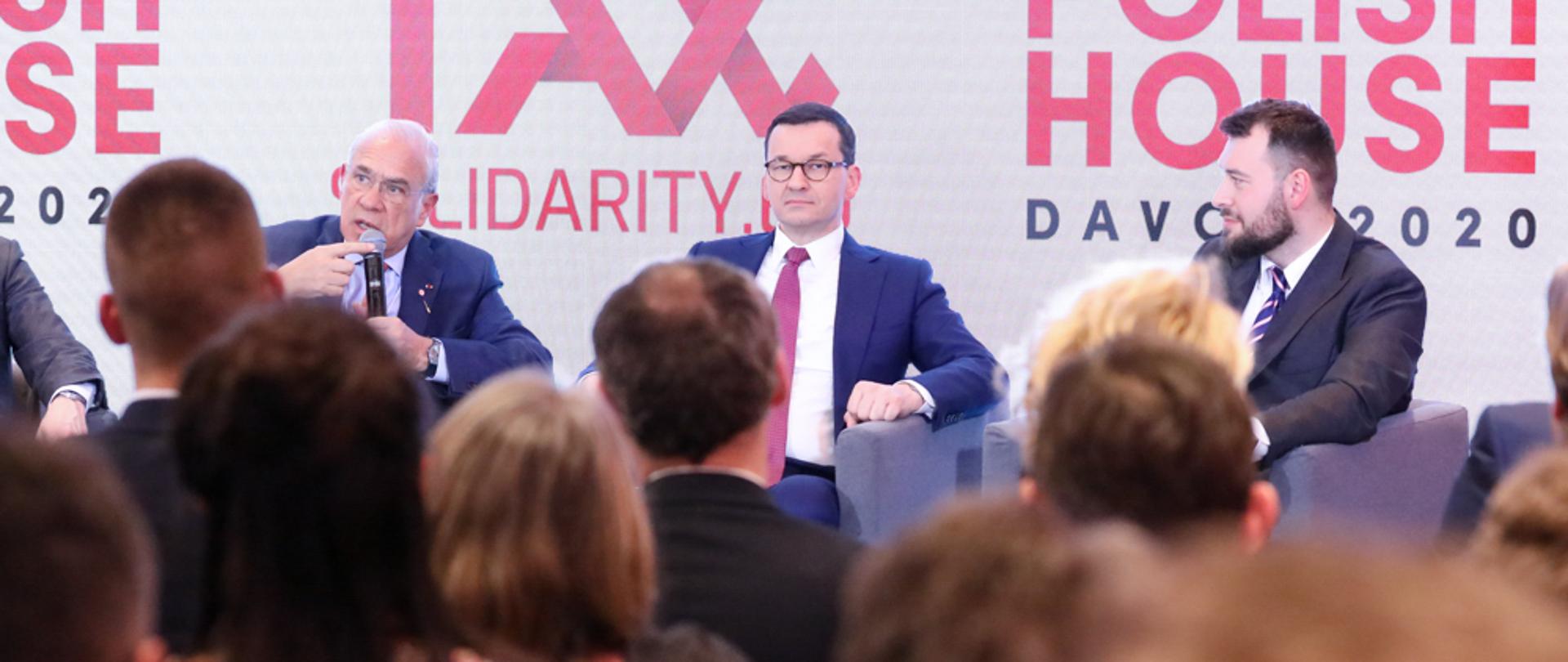 Premier podczas debaty w Davos. 