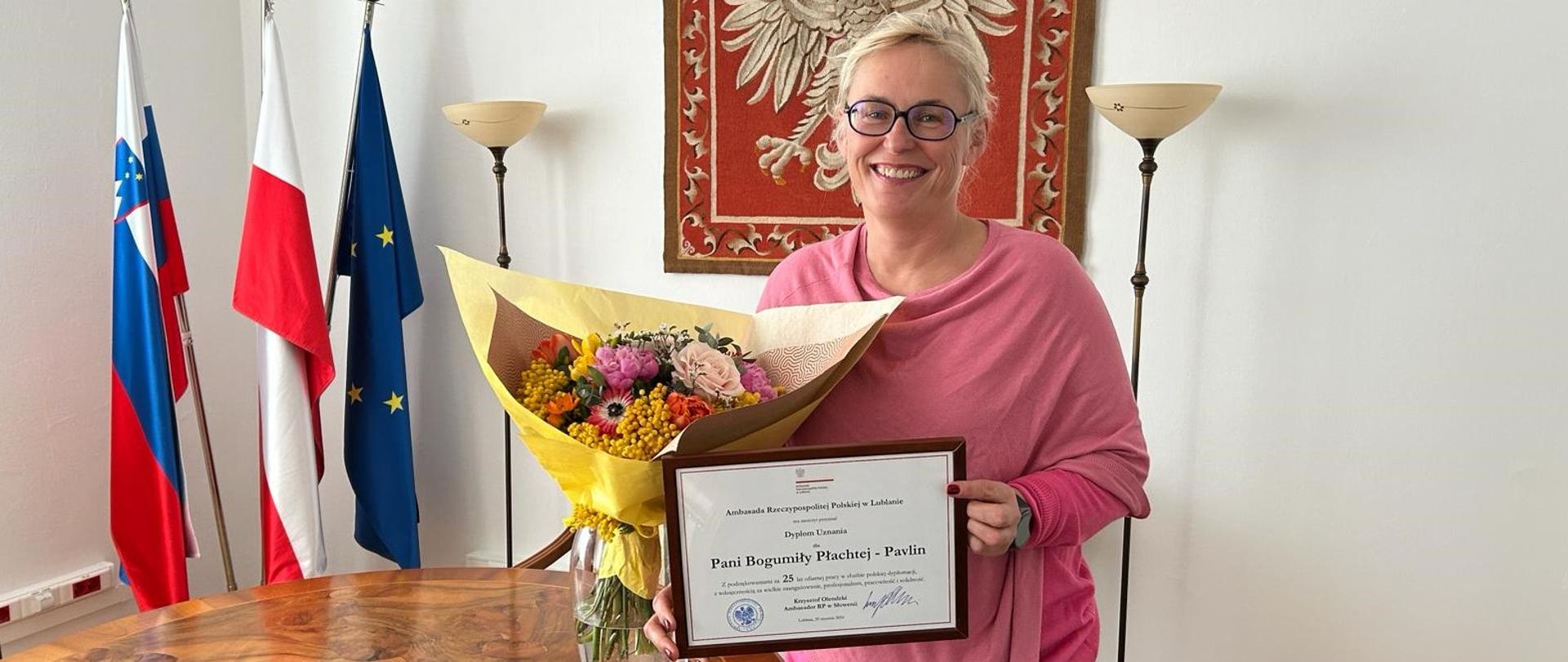 Jubileusz 25-lecia pracy p. Bogumiły Płachtej–Pavlin