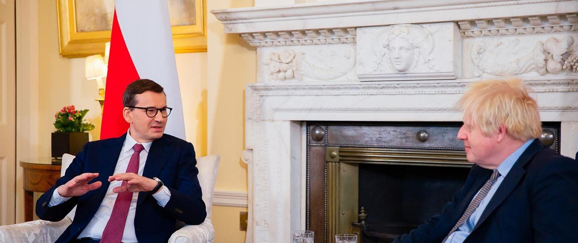  Prime Minister Morawiecki and prime minister Boris Johnson in London.