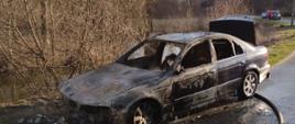 Pożar samochodu osobowego w Dołach Biskupich