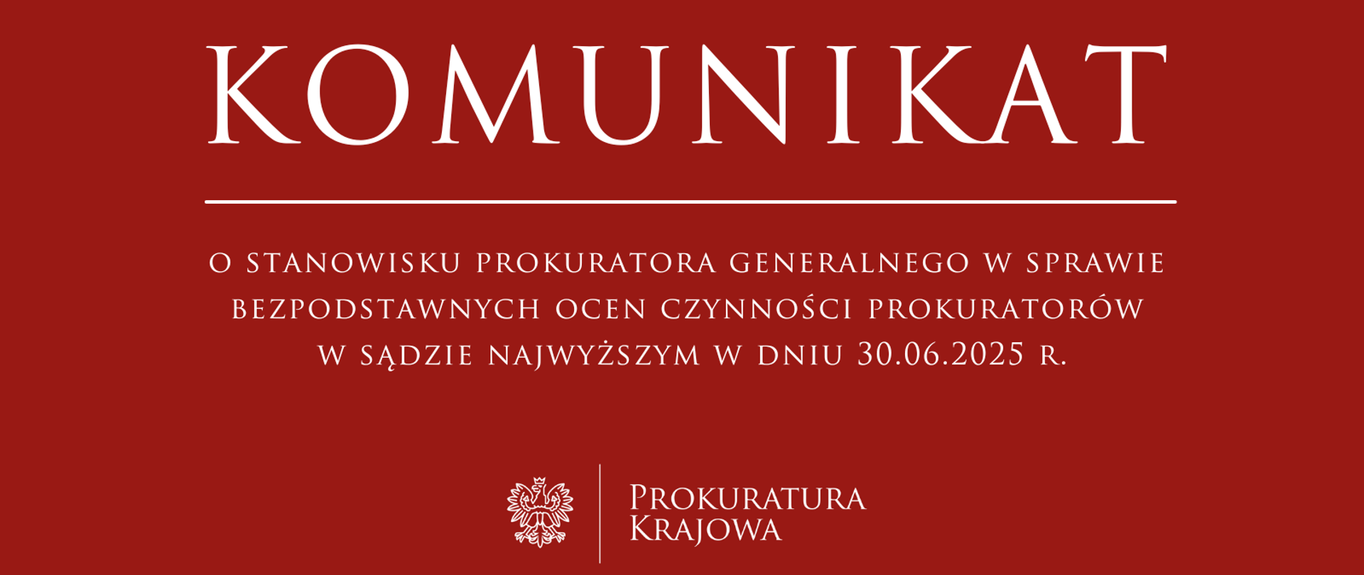 Komunikat ws stanowiskaPG