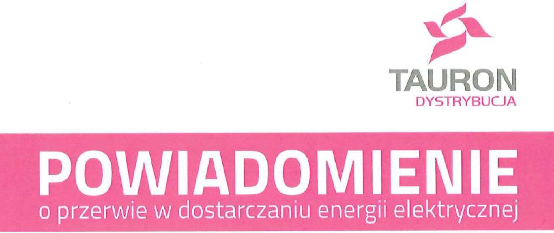 Informacja dot. przerwy w dostawie prądu 