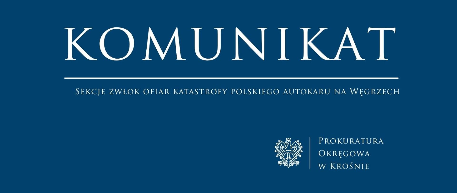 Sekcje zwłok ofiar katastrofy polskiego autokaru na Węgrzech