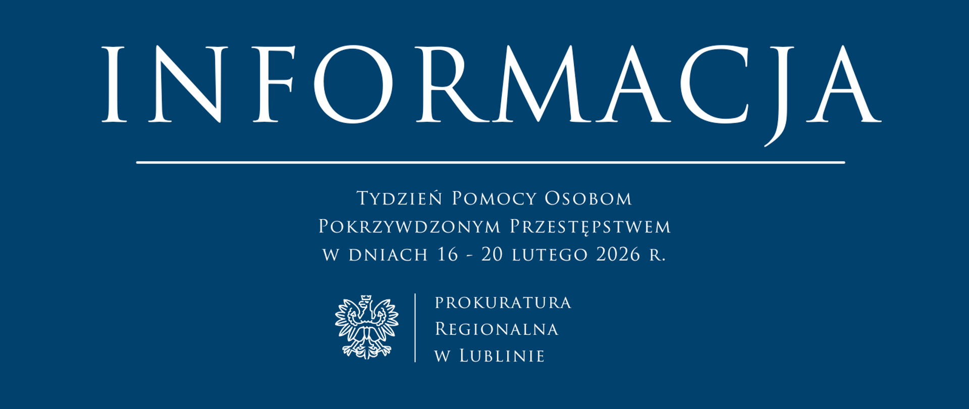 Tydzień Pomocy Osobom Pokrzywdzonym Przestępstwem