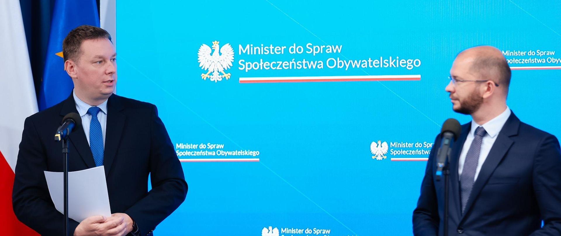 Konferencja prasowa wiceministra Marka Krawczyka oraz dyrektora NIW-CRSO Michała Brauna
