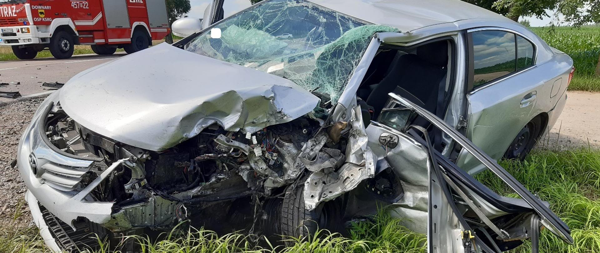 Zderzenie dwóch samochosów osobowych na trasie nr 65.