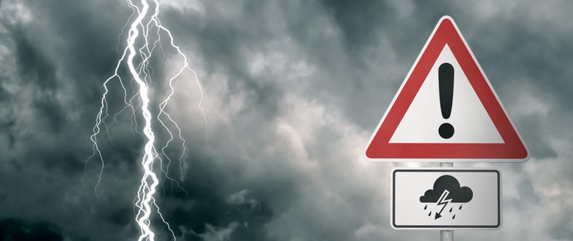 zdjęcie przedstawia wyładowanie atmosferyczne