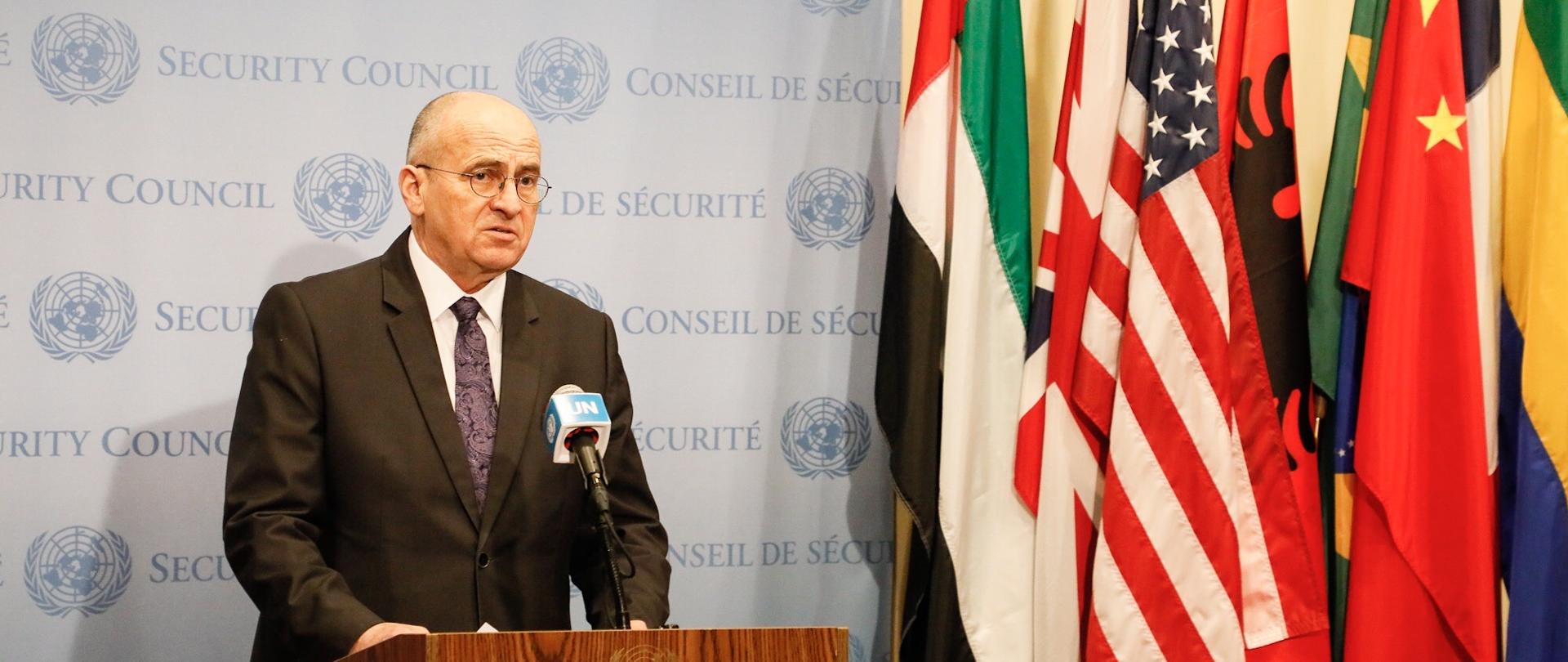 Minister Zbigniew Rau at the UN Security Council