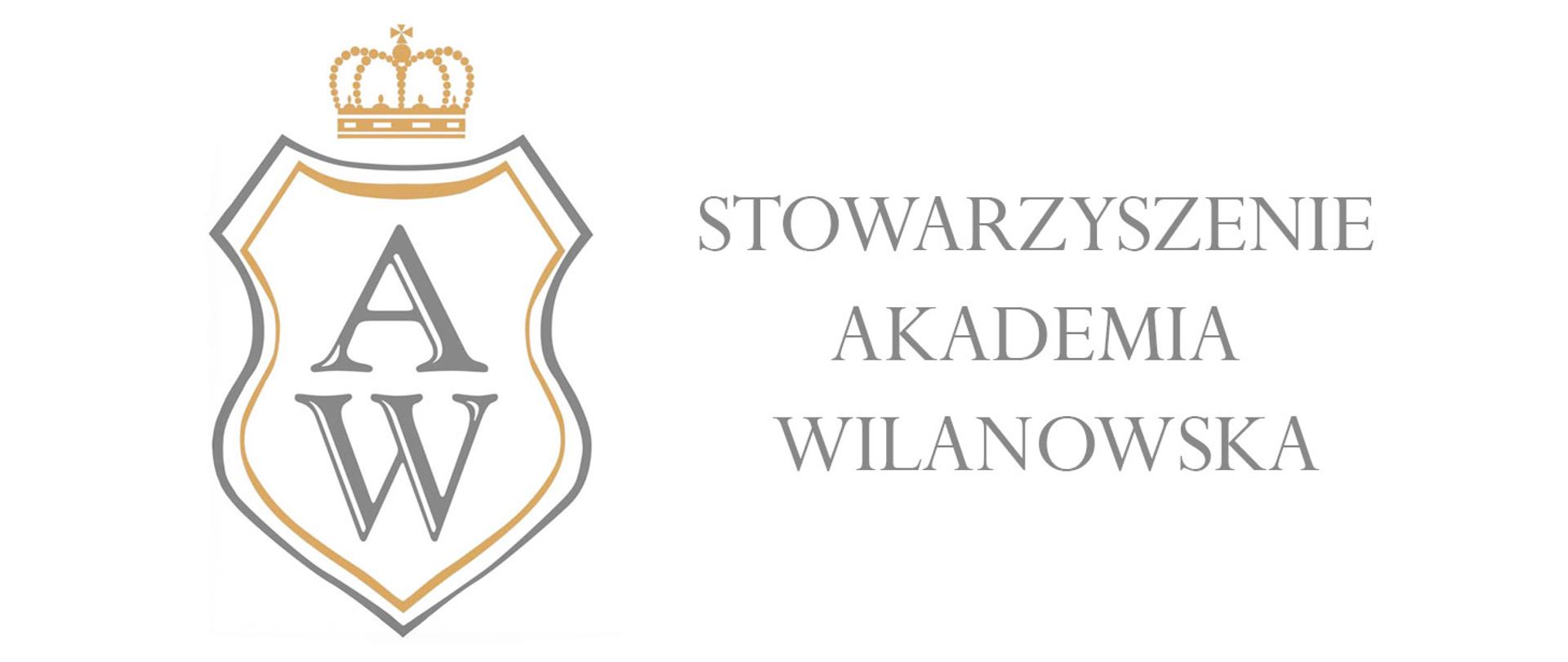 Logo i napis Stowarzyszenie Akademia Wilanowska