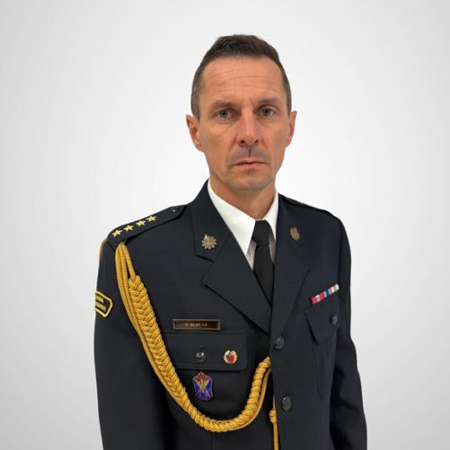 st. kpt. Damian Glapiak - Komendant Powiatowy PSP w Wolsztynie