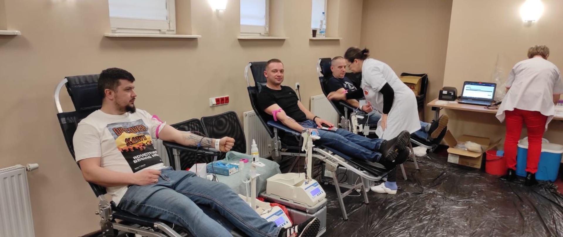 Akcja krwiodawstwa w Komendzie Powiatowej PSP w Hajnówce