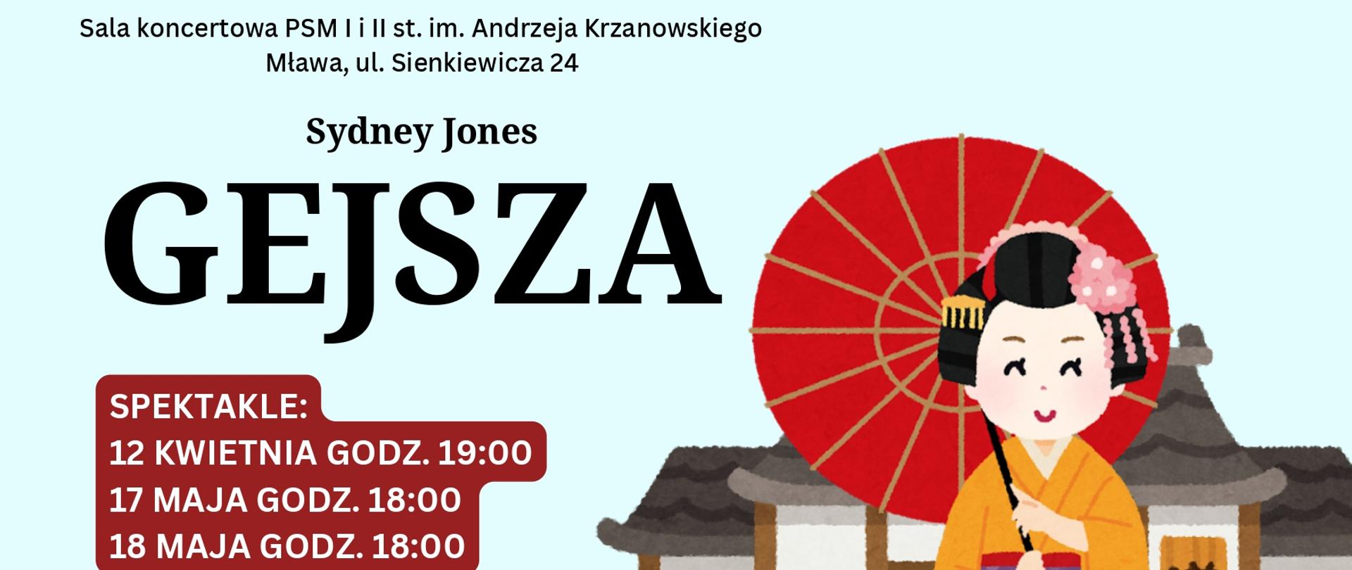 Plakat informujący o spektaklach