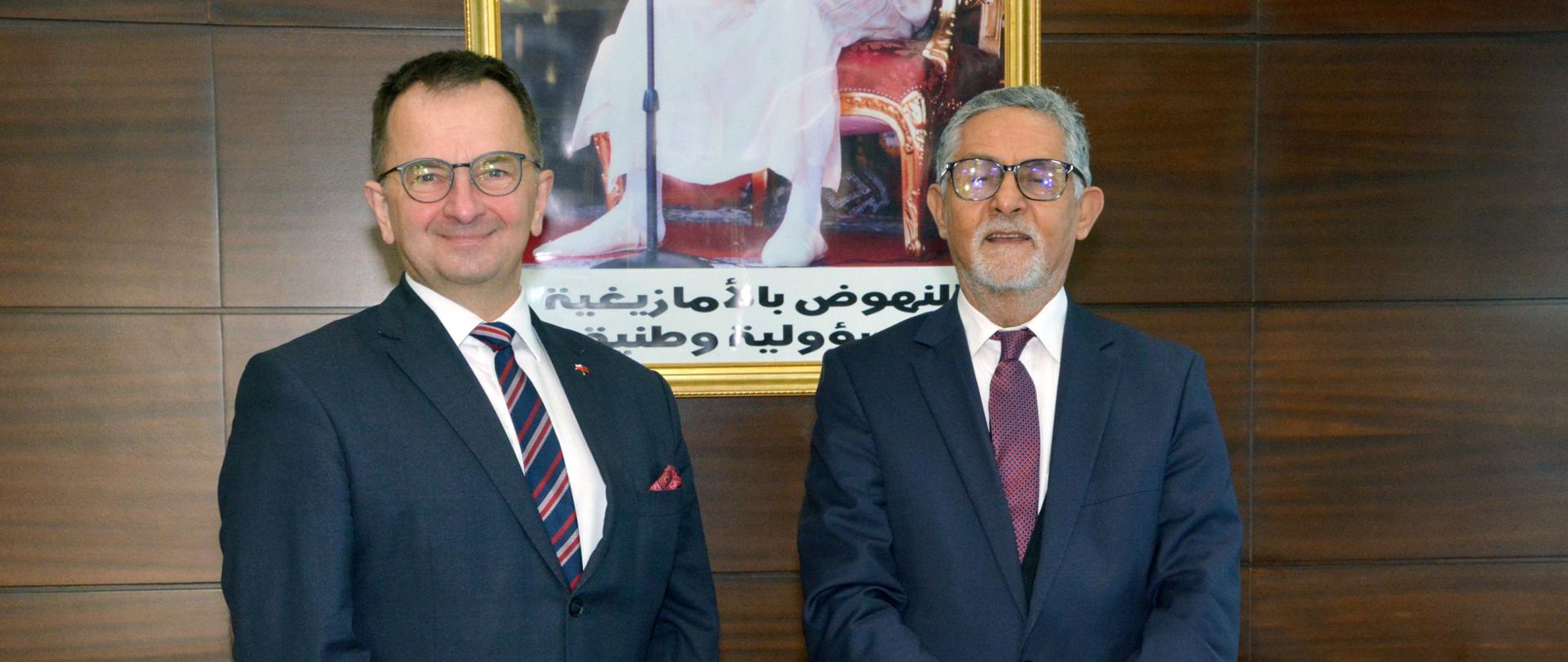 Ambasador RP Krzysztof Karwowski i Rektor IRCAM Ahmed Boukouss