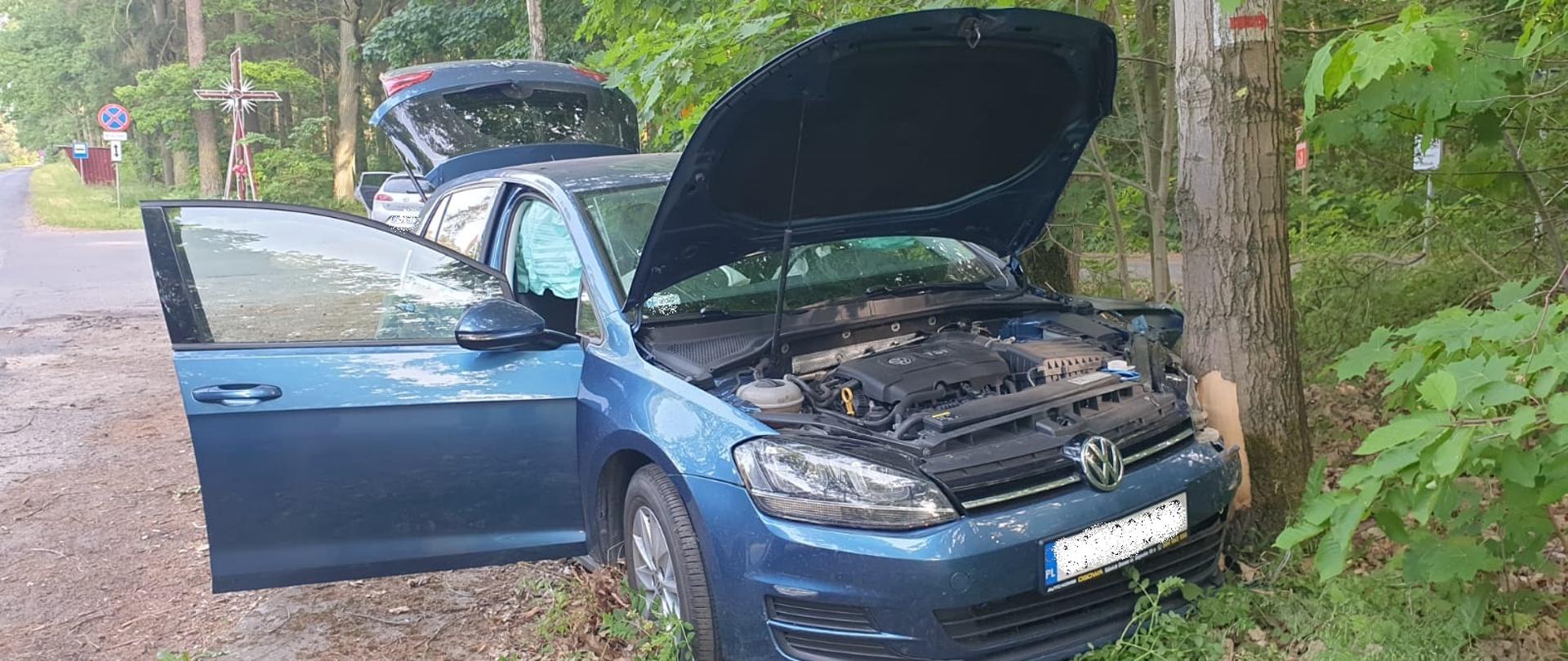 Kolizja 2 samochodów osobowych w Przyjezierzu