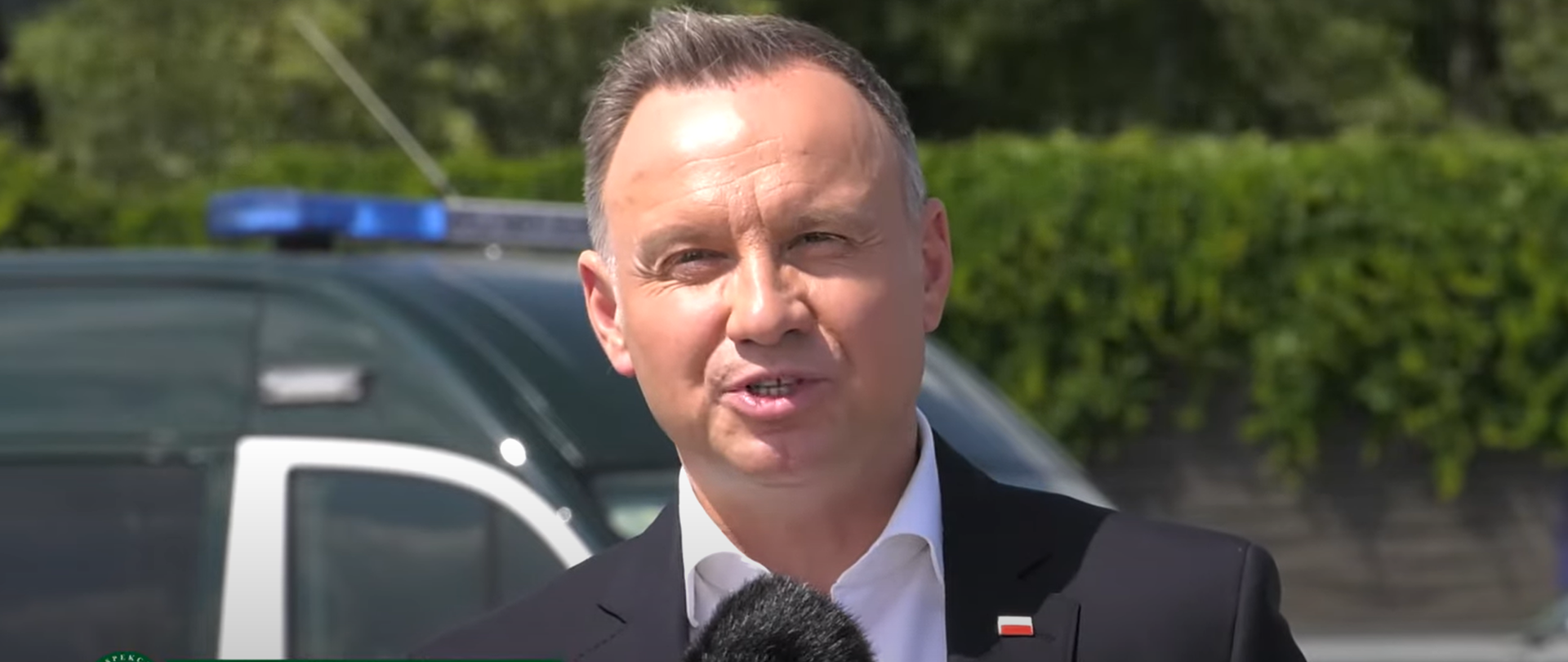 Prezydent RP Andrzej Duda na punkcie kontrolnym ITD w Morawicy w Małopolsce