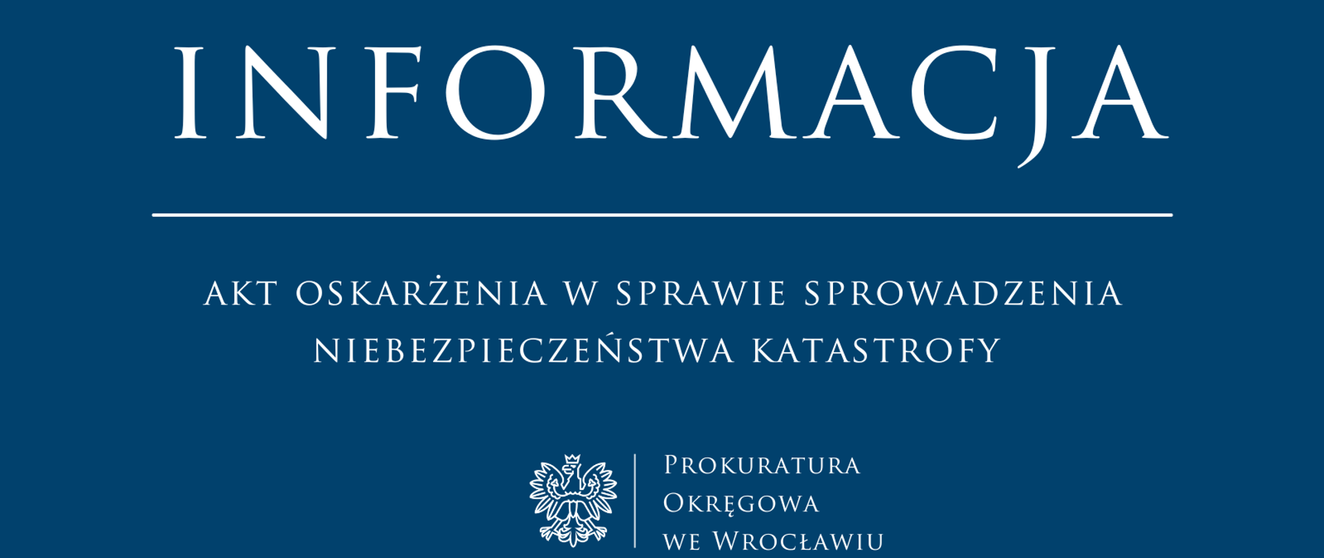 Akt oskarżenia w sprawie sprowadzenia niebezpieczeństwa katastrofy.