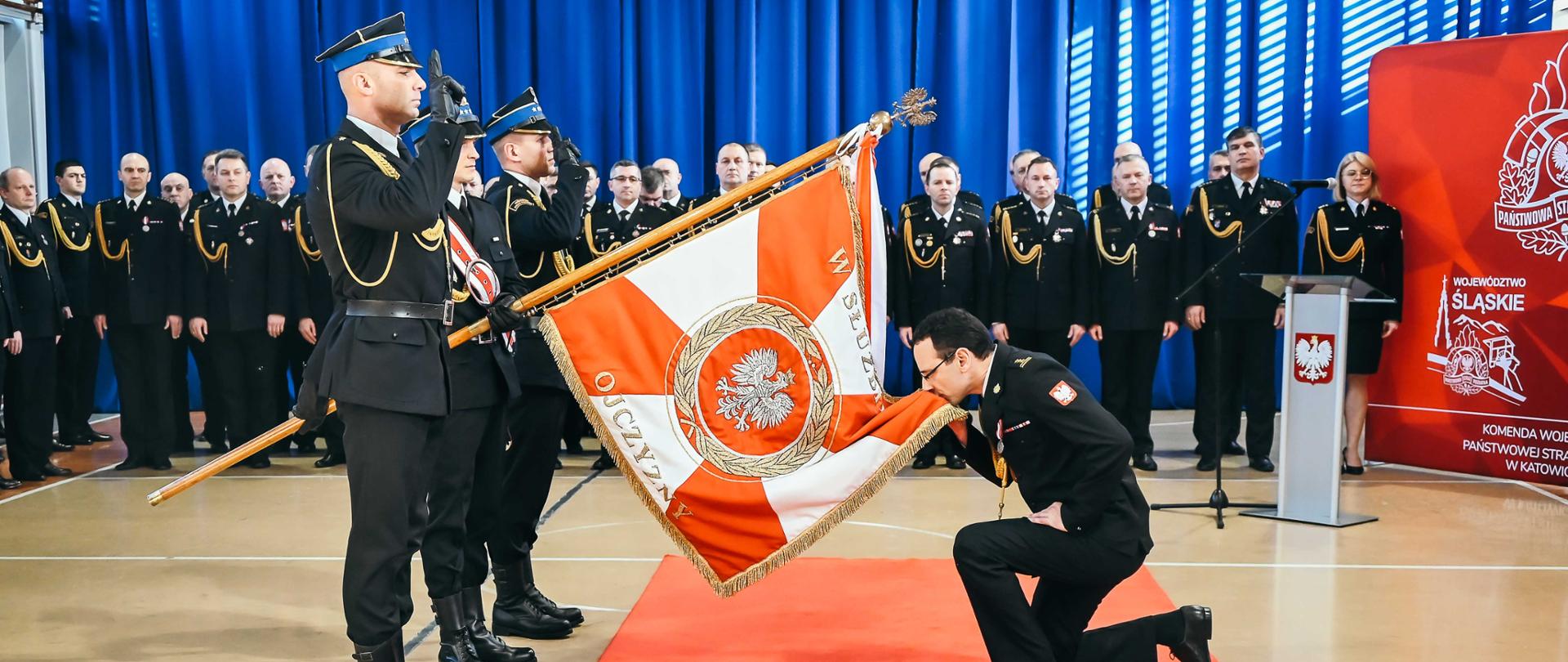 Uroczysta zbiórka z okazji powołania Śląskiego Komendanta Wojewódzkiego PSP
