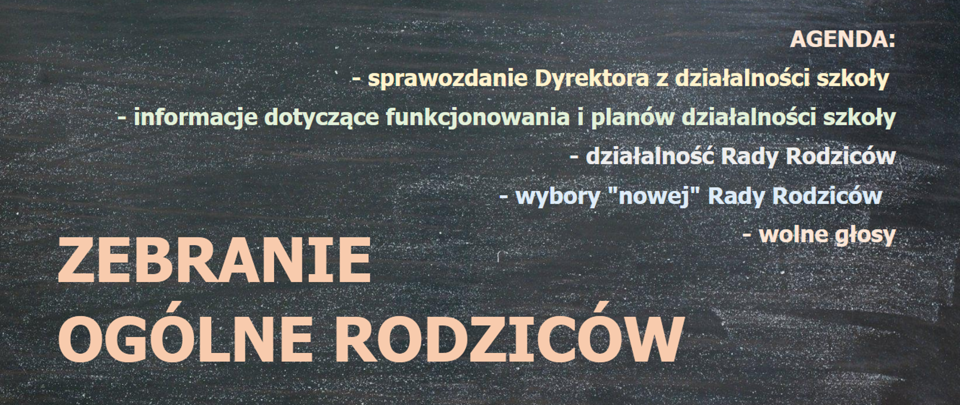 Plakat z białymi i beżowymi literami na szarym tle