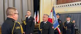 Uroczysta zbiórka z okazji zdania i powierzenia obowiązków Komendanta Powiatowego Państwowej Straży Pożarnej w Nowym Dworze Gdań