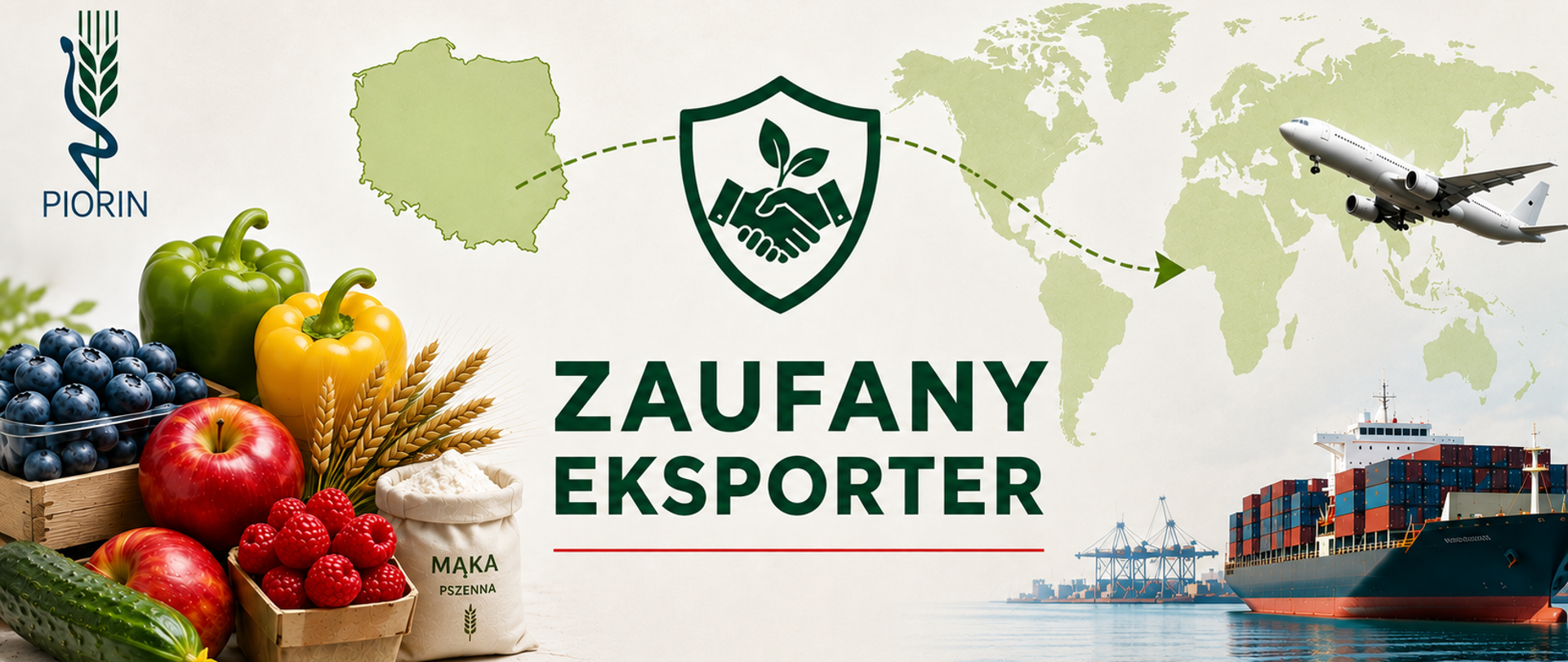 Grafika informująca o statusie „zaufanego eksportera”