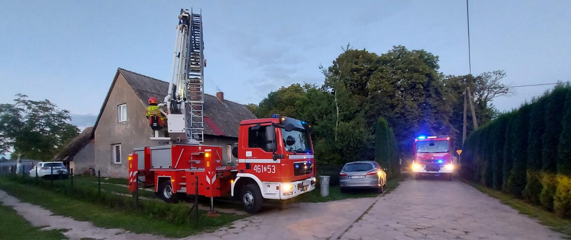 Pojazdy PSP podczas działań gaśniczych