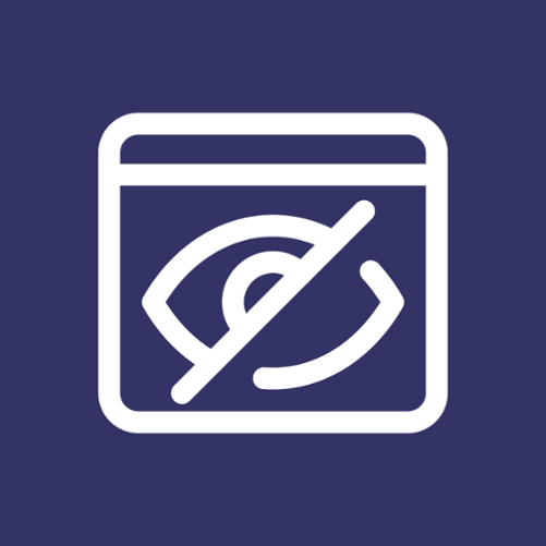 Oznaczenie "Dostępność cyfrowa": ikona przekreślonego oka