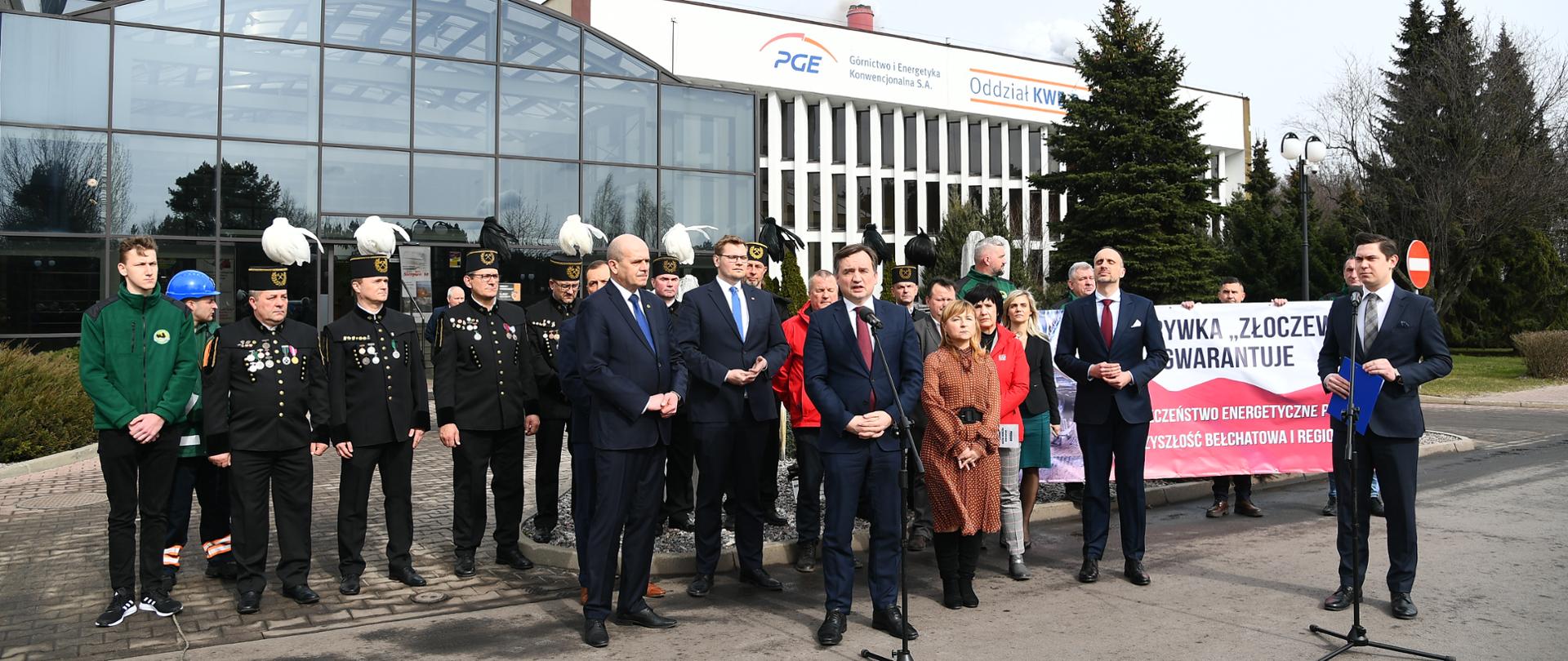 Wizyta ministra Zbigniewa Ziobro w Kopalni Węgla Brunatnego Bełchatów