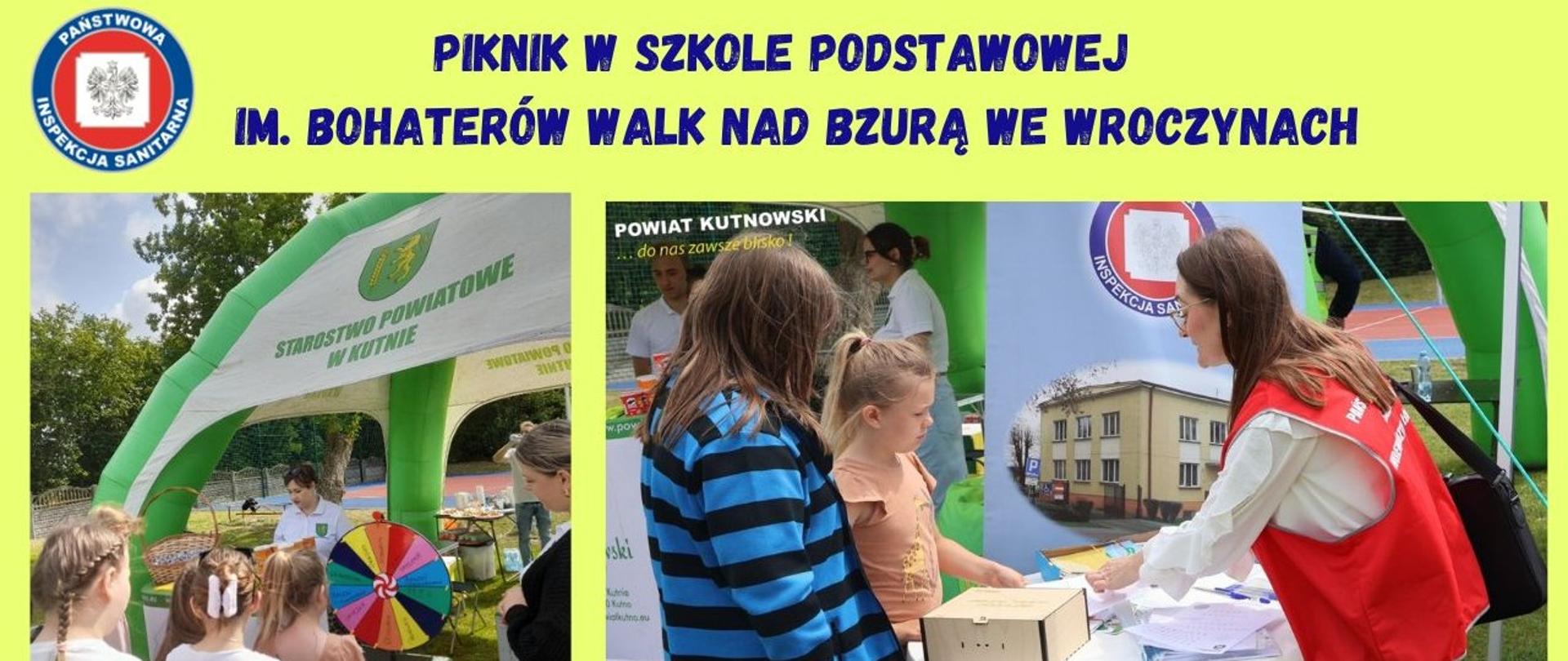 Piknik w Szkole Podstawowej im. Bohaterów Walk nad Bzurą we Wroczynach 