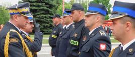 Dzień Strażaka w KM PSP w Tarnowie, wręczenie awansów na wyższe stopnie służbowe przez Małopolskiego Komendanta Wojewódzkiego nadbryg. Piotra Filipka.