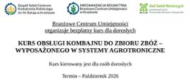 Kurs obsługi kombajnu dla dorosłych