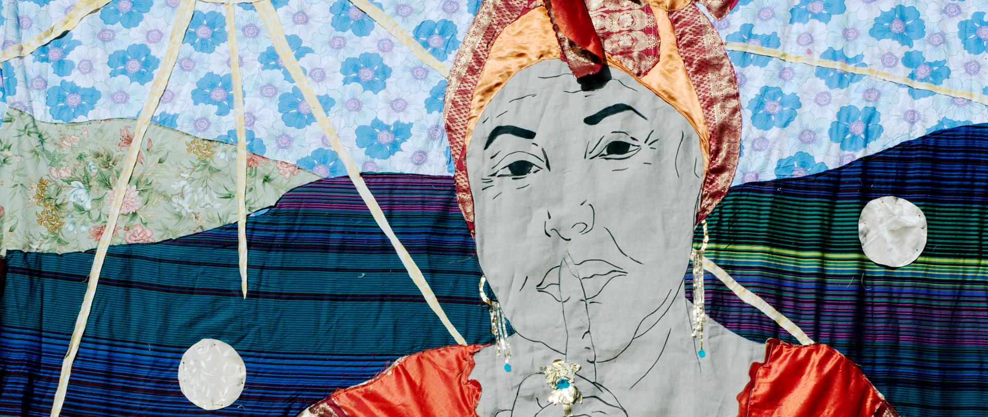 Małgorzata Mirga-Tas, Esma Redźepova / Herstories, patchwork, 2021, fragment projektu konkursowego do Pawilonu Polskiego na Biennale Sztuki 2022