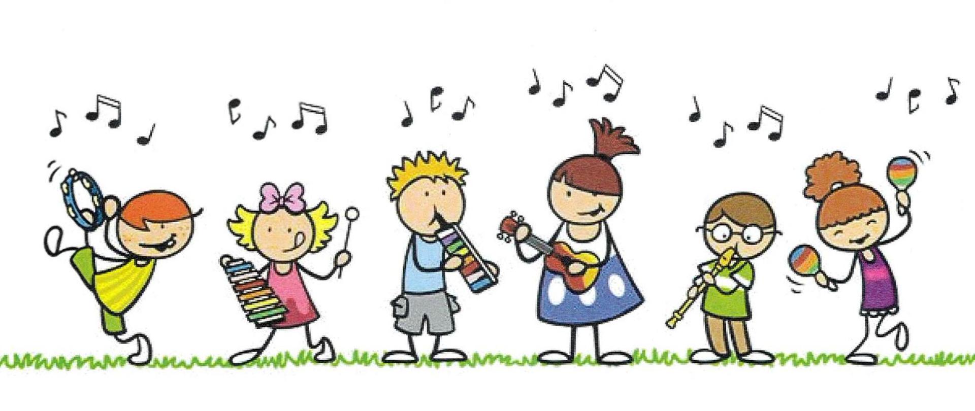 Wyśrodkowany tekst na białym tle w kolorze czarnym w trzech liniach: Państwowa Szkołą Muzyczna I stopnia im. I.J.Paderewskiego w Choszcznie, w kolorze niebieskim w dwóch liniach: Uroczyste zakończenie roku szkolnego 2023/2024; W kolorze czerwonym w jednej linii 19.06.2024 r. (środa) poniżej w różnych kolorach - godz. 16:00 kl. I/6, II/6, III/6 godz. 17:30 kl. IV/6, V/6, VI/6 kl. I/4, II/4, III/4, IV/4
Na dole kolorowa grafika dzieci stoją na trawie i grają na różnych instrumentach muzycznych, nad nimi latają czarne nutki