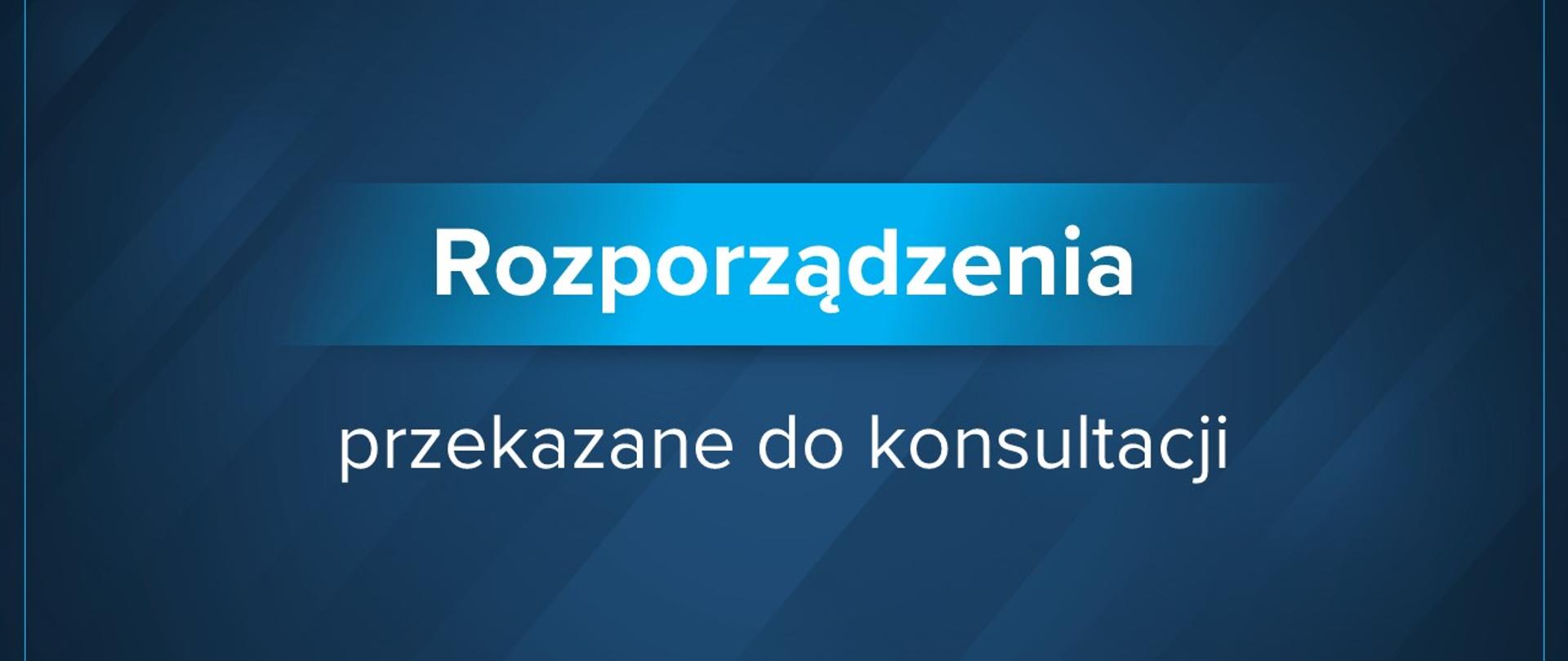 Rozporządzenia przekazane do konsultacji 