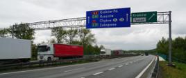 autostrada, panuje duży ruch, szczególnie w kierunku Katowic