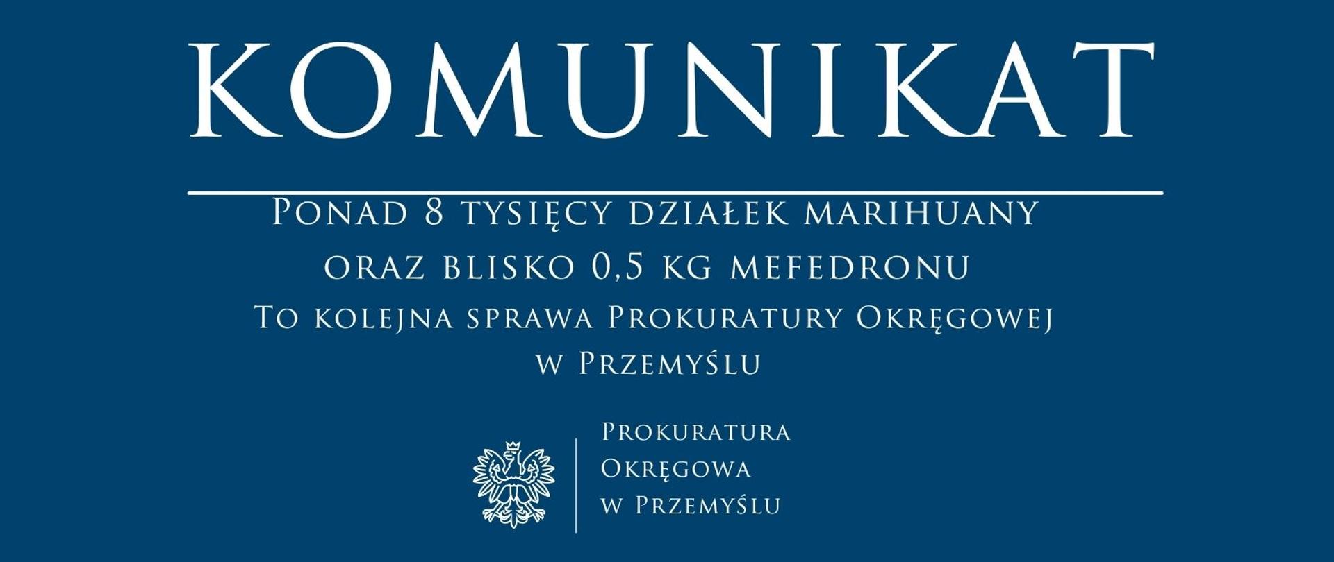 Ponad 8 tysięcy działek marihuany oraz blisko 0,5 kg mefedronu 