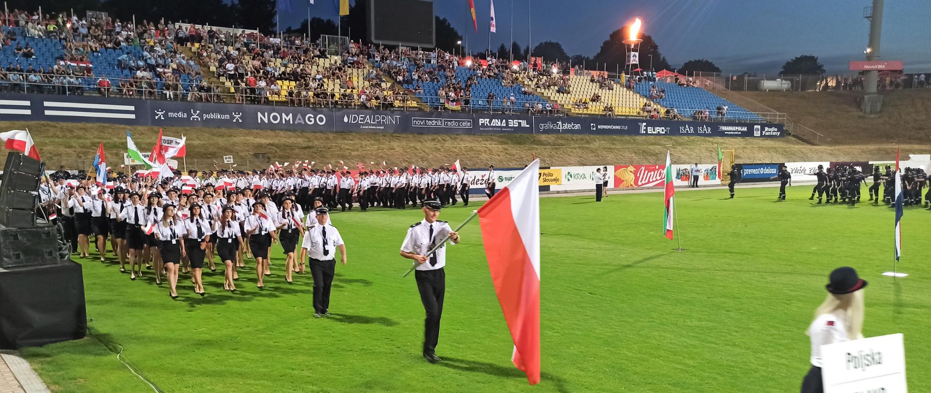 Prezentacja reprezentacji Polski na Międzynarodowych Zawodach Sportowo-Pożarniczych CTIF
