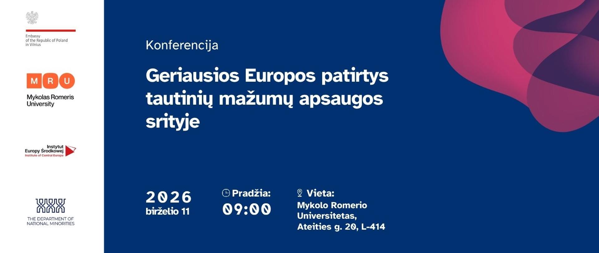 Grafika - konferencija Geriausios Europos patirtys tautinių mažumų apsaugos srityje