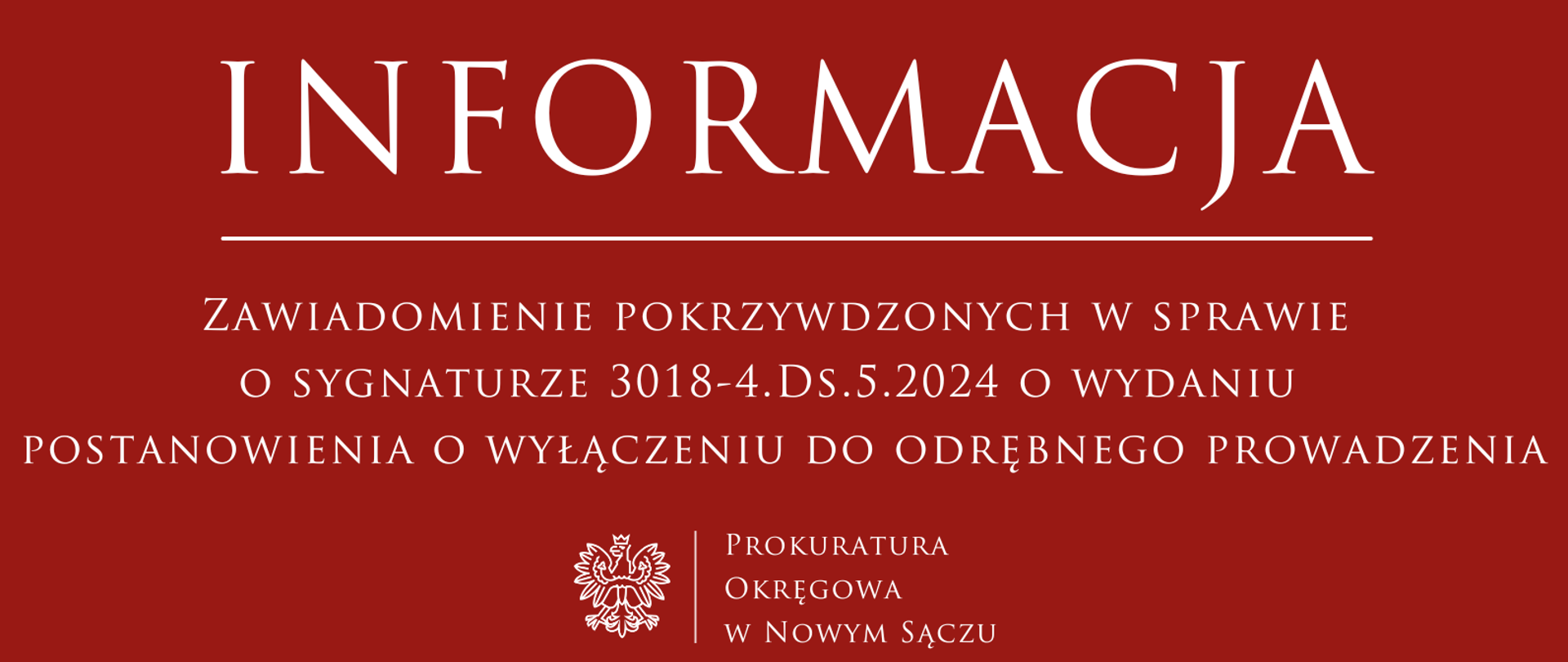 Postanowieniu o wyłączeniu