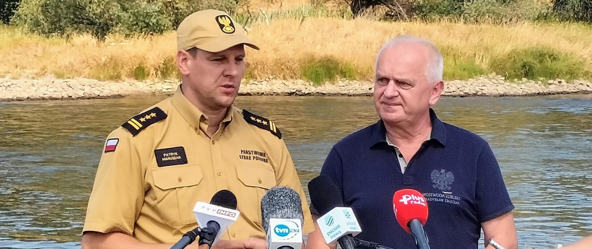 Briefing prasowy oraz wizytacja Lubuskiego Komendanta Wojewódzkiego na obszarze działań pk. Odra 2022.